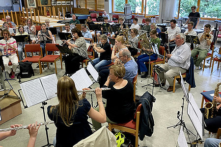 Open Air Konzert auf dem Kolbeplatz - gemeinsame Probe