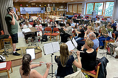 gemeinsame Probe mit dem Vororchester