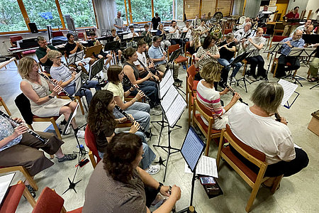 Open Air Konzert auf dem Kolbeplatz - gemeinsame Probe