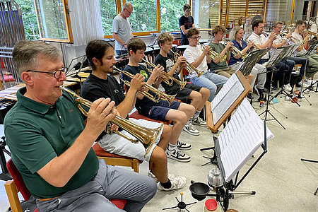 Open Air Konzert auf dem Kolbeplatz - gemeinsame Probe
